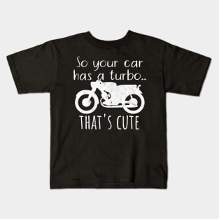 Motorcycle car turbo cute Kids T-Shirt